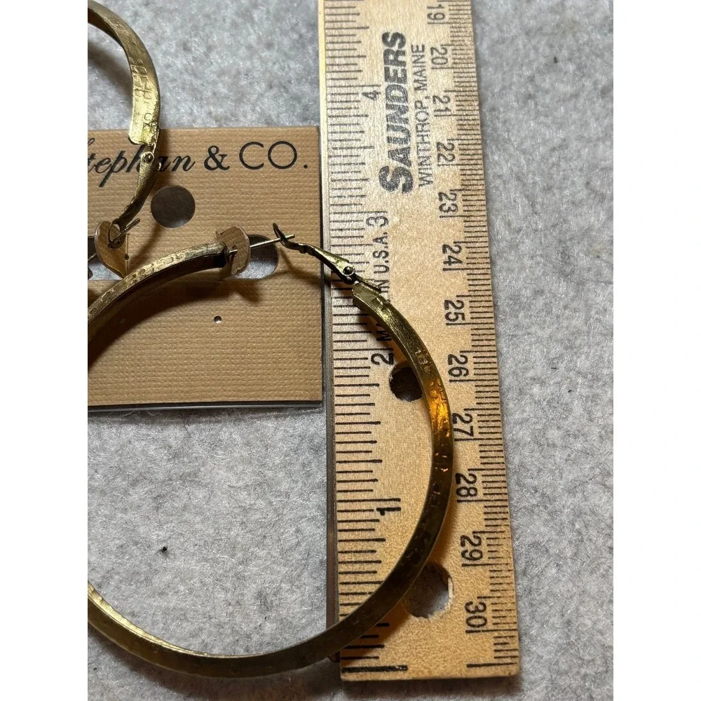 #1. Gold-tone Large Hoop Earrings